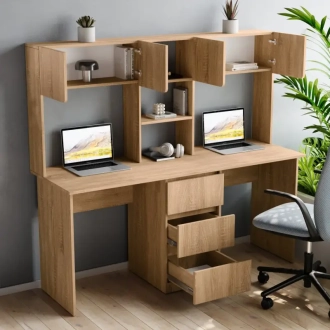Стіл письмовий Furnigrade СП-15 для двох 165×150×55 см Сонома - Фото 1