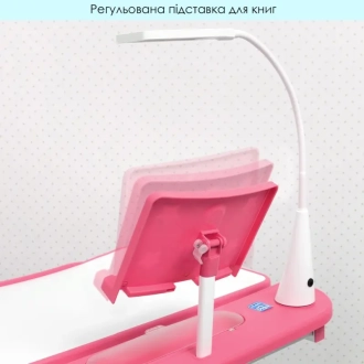 Парта детская Bambi М 4428-8 со стульчиком, растущая Бело-розовый - Фото 3