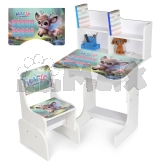 Парта дитяча Bambi N 2071-27-1 з стільцем, регульовані Білий