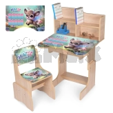 Парта дитяча Bambi N 2071-27-3 з стільцем, регульовані Дуб сонома