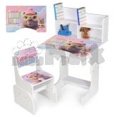 Парта дитяча Bambi N 2071-34-1 з стільцем, регульовані Білий