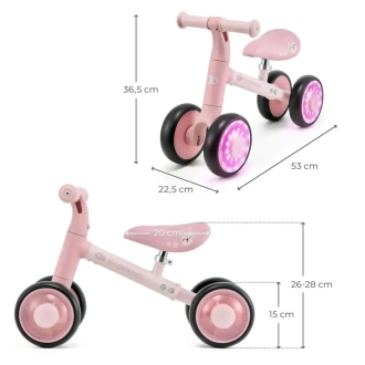 Беговел каталка Kinderkraft Cutie Flash Pink/Розовый - Фото 5