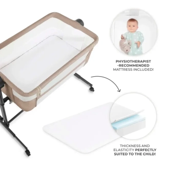 Ліжечко люлька приставне Kinderkraft Nestee Up 2 Beige/Бежевий - Фото 2