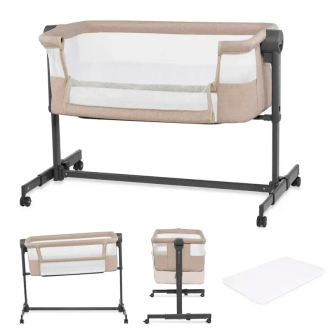 Ліжечко люлька приставне Kinderkraft Nestee Up 2 Beige/Бежевий - Фото 4