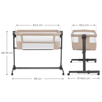 Ліжечко люлька приставне Kinderkraft Nestee Up 2 Beige/Бежевий - Фото 6