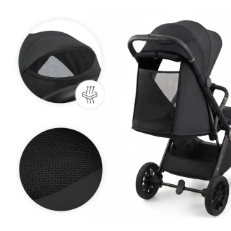Коляска прогулочная Kinderkraft Dave Venezian Black/Черный - Фото 1