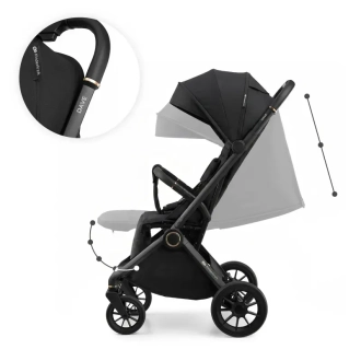 Коляска прогулочная Kinderkraft Dave Venezian Black/Черный - Фото 6
