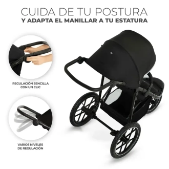 Коляска прогулянкова Kinderkraft Helsi 2 Black/Чорний - Фото 1