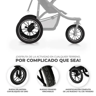 Коляска прогулянкова Kinderkraft Helsi 2 Black/Чорний - Фото 3