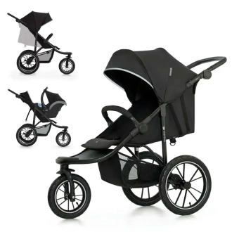 Коляска прогулянкова Kinderkraft Helsi 2 Black/Чорний - Фото 4