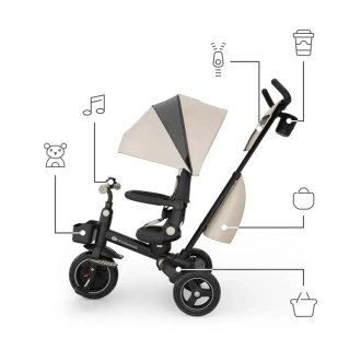 Велосипед трехколесный Kinderkraft Spinstep 2 Plus Beige/Бежевый - Фото 1
