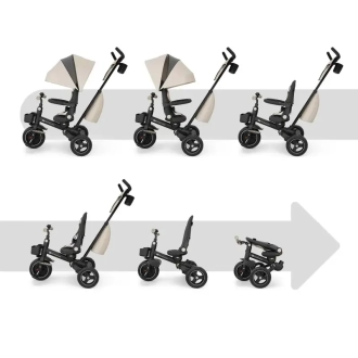 Велосипед трехколесный Kinderkraft Spinstep 2 Plus Beige/Бежевый - Фото 6