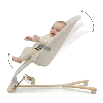 Шезлонг гойдалка Kinderkraft Mimi Beige Wood/Бежевий - Фото 6