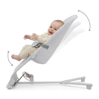 Шезлонг гойдалка Kinderkraft Mimi Light Grey/Сірий - Фото 1