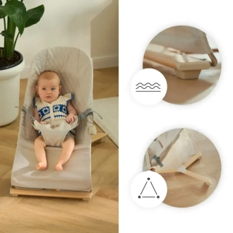 Шезлонг гойдалка Kinderkraft Mimi Light Grey/Сірий - Фото 3