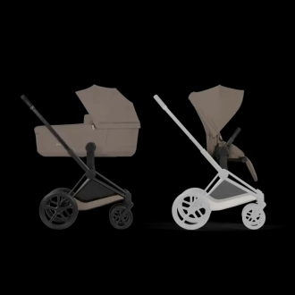Коляска 2 в 1 Cybex Priam Coconut Brown шасі Matt Black Коричневий - Фото 1