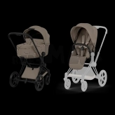 Коляска 2 в 1 Cybex Priam Coconut Brown шасі Matt Black Коричневий