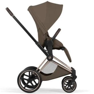 Коляска 2 в 1 Cybex Priam Style 5.0 Coconut Brown шаси Rosegold Коричневый - Фото 4