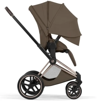 Коляска 2 в 1 Cybex Priam Style 5.0 Coconut Brown шаси Rosegold Коричневый - Фото 5
