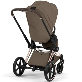 Коляска 2 в 1 Cybex Priam Style 5.0 Coconut Brown шаси Rosegold Коричневый - Фото 6