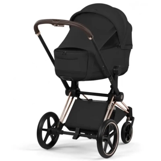 Коляска 2 в 1 Cybex Priam Style 5.0 Sepia Black шаси Rosegold Черный - Фото 1