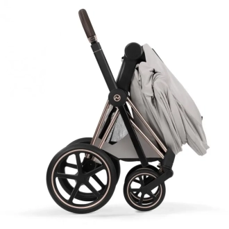 Коляска 2 в 1 Cybex Priam Style 5.0 City Grey шасі Rosegold Сірий - Фото 1