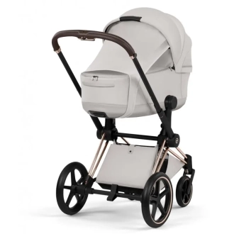 Коляска 2 в 1 Cybex Priam Style 5.0 City Grey шасі Rosegold Сірий - Фото 6