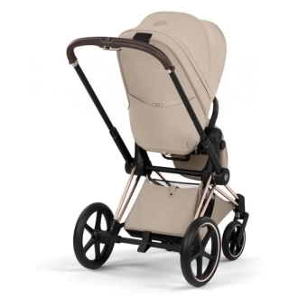 Коляска 2 в 1 Cybex Priam Style 5.0 Cozy Beige шаси Rosegold Бежевый - Фото 1