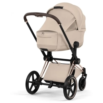 Коляска 2 в 1 Cybex Priam Style 5.0 Cozy Beige шаси Rosegold Бежевый - Фото 2