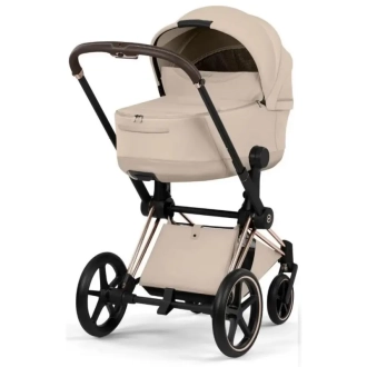 Коляска 2 в 1 Cybex Priam Style 5.0 Cozy Beige шаси Rosegold Бежевый - Фото 3