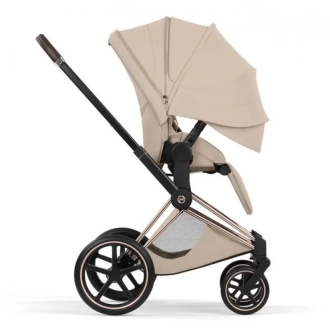 Коляска 2 в 1 Cybex Priam Style 5.0 Cozy Beige шаси Rosegold Бежевый - Фото 5