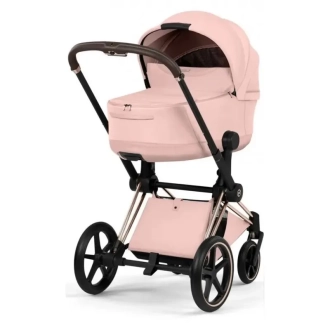 Коляска 2 в 1 Cybex Priam Style 5.0 Peach Pink шаси Rosegold Розовый - Фото 2