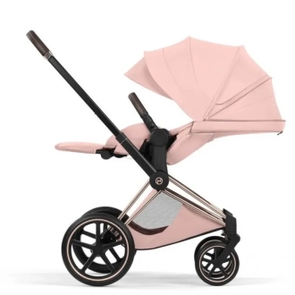 Коляска 2 в 1 Cybex Priam Style 5.0 Peach Pink шаси Rosegold Розовый - Фото 5