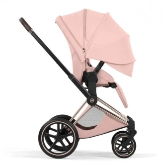 Коляска 2 в 1 Cybex Priam Style 5.0 Peach Pink шаси Rosegold Розовый - Фото 6