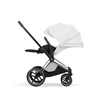 Коляска 2 в 1 Cybex Priam Style 5.0 Off White шаси Rosegold Белый - Фото 5