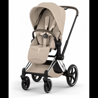 Коляска 2 в 1 Cybex Priam Style 5.0 Cozy Beige шаси Chrome Бежевый - Фото 1