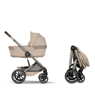 Коляска 2 в 1 Cybex Balios S TPE Almond Beige/Бежевый - Фото 4