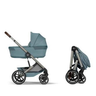 Коляска 2 в 1 Cybex Balios S TPE Stormy Blue/Блакитний - Фото 3
