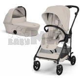 Коляска 2 в 1 Cybex Melio Carbon Dune Grey/Серый
