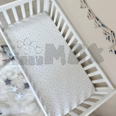 Простыня на резинке MSonya (Маленькая Соня) Звездопад 60×120 см Бежево-белый