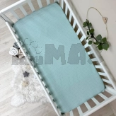 Простыня на резинке MSonya (Маленькая Соня) Точка 60×120 см Мятный