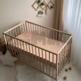 Простыня на резинке Baby Chic 60×120 см муслин Бежевый