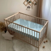 Простыня на резинке Baby Chic 60×120 см муслин Голубой