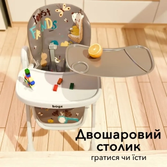 Стільчик для годування Bugs Mango Сірий - Фото 3