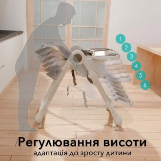 Стільчик для годування Bugs Mango Сірий - Фото 4