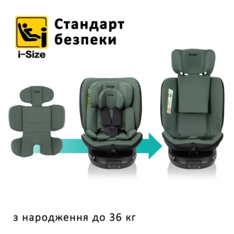 Автокрісло 40–150 см Bugs Aera 360 Forest Pine/Зелений - Фото 5