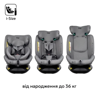 Автокрісло 40–150 см Bugs Axis 360 Cloud Grey/Сірий - Фото 3
