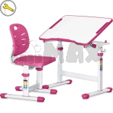 Парта детская Evo-kids Evo-03 Ergo со стулом Pink/Розовый