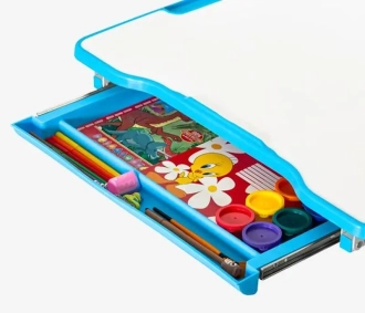 Парта детская Evo-kids Evo-06 Ergo со стулом Blue/Голубой - Фото 1