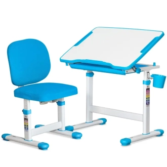 Парта детская Evo-kids Evo-06 Plus со стулом Blue/Голубой - Фото 2